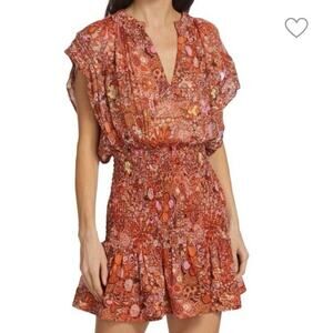 A.L.C Carly Smocked Silk Minidress size 10